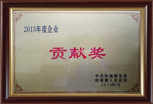 2013年度企業(yè)貢獻獎